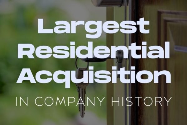 Hoffman United Completes Largest Residential Acquisition in Company History